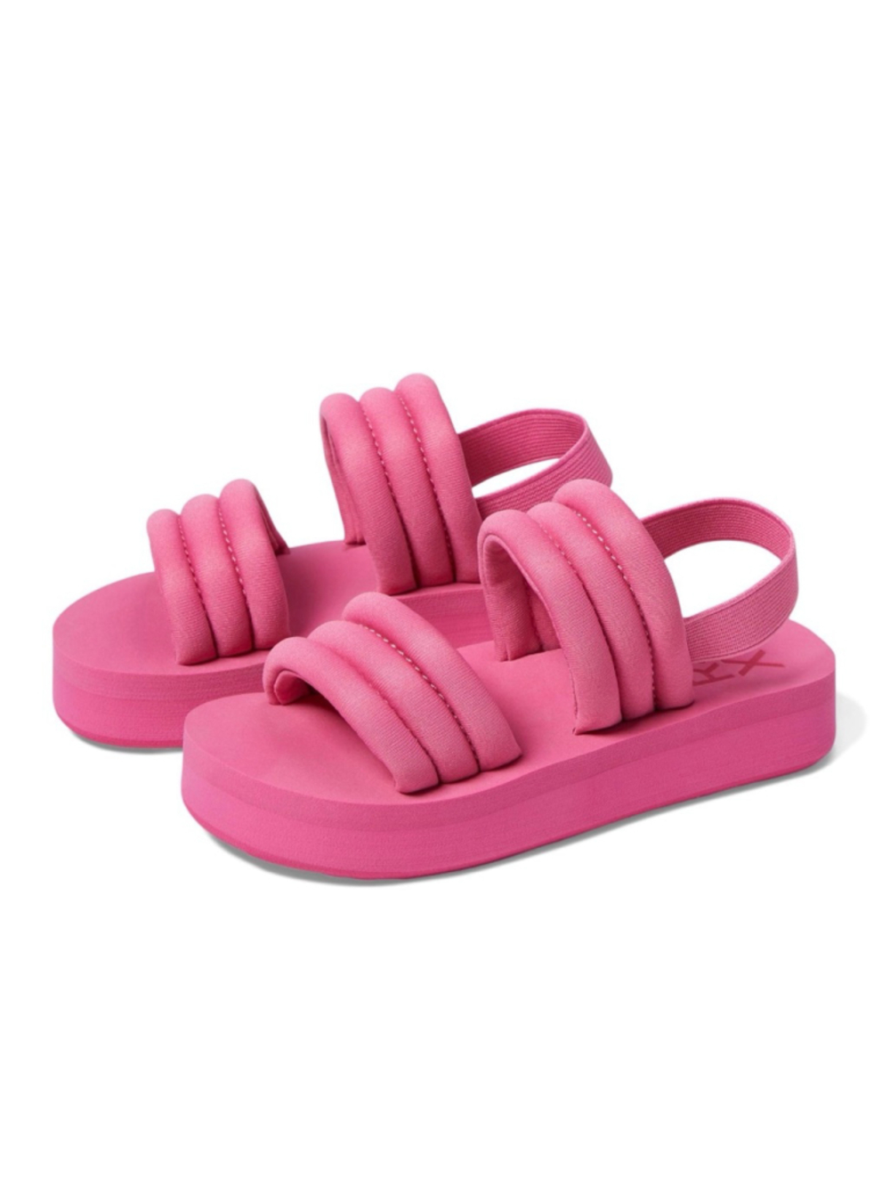 Girls Roxy Totally Tubular Pink Platform Sandals Size 13